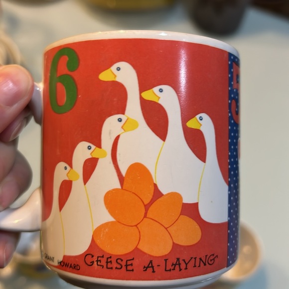 Set of 3 vintage Grant Howard 12 days of Christmas mugs Korea - Picture 10 of 15